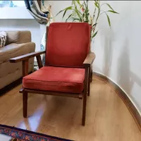 مبل تک صندلی چوبی نشیمن راحت منبر
