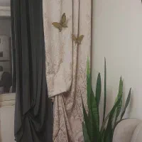 دوعدد والان پرده مخمل پتینه