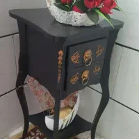 میز تلفن چوبی