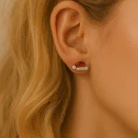 گوشواره نقره کلاه بابانوئل