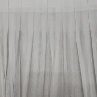 پرده حریر پارچه ترک شیری رنگ شاین‌دار،نو