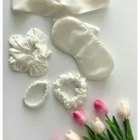 ست ساتن چشم بند کش مو و...