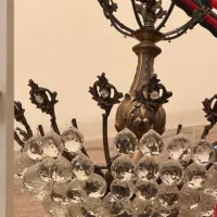 لوستر برنج سنگین. ۶ شاخه|لوستر و چراغ آویز|تهران, پرستار|دیوار