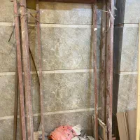 درب دولنگه با چارچوب و فریم ضدسرقت و نبشی|مصالح و تجهیزات ساختمان|قم, چهار مردان|دیوار