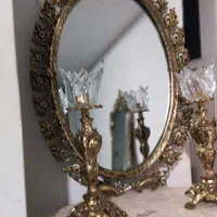 اینه شمعدان طرح برنز
