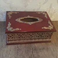 جا دستمال کاغذی چوبی|صنایع دستی و سایر لوازم تزئینی|تهران, جیحون|دیوار