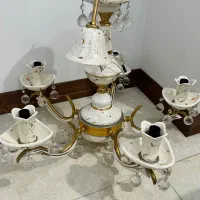 لوستر ۵ شاخه شیک کریستال در حد نو