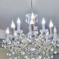 لوستر کریستالی ۱۲شعله ۳عدد|لوستر و چراغ آویز|تبریز, |دیوار