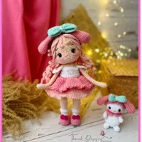 عروسک بافتنی،آویز ماشین،سرکلیدی