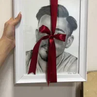 نقاشی چهره سیاه قلم براساس عکس دلخواهتون