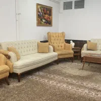 سرویس مبل ۸ نفر با جلو مبلی و میز تلویزیون