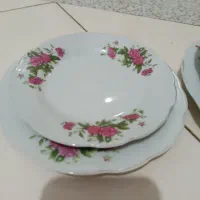 چینی قدیمی گل قرمز|ظروف سرو و پذیرایی|اصفهان, عمان سامانی|دیوار