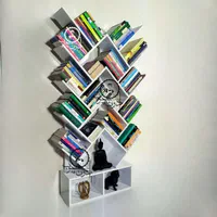 کتابخانه و قفسه کتاب مدل درختی ۸ سفید|کتابخانه، شلف، قفسه‌های دیواری|تبریز, |دیوار