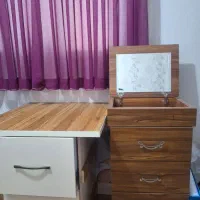 میز ۳ کشو  و دراور آرایشی آینه دار