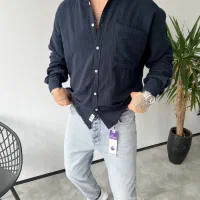 پیراهن لنین آستین بلند مردانه