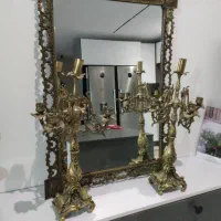 آینه شعمدان برنز|کلکسیون اشیاء عتیقه|پردیس, فاز ۸|دیوار