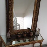 آینه کنسول چوبی منبت کاری شکیل
