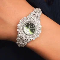 ساعت نقره موتور سبز زمردی موتور ژاپن میوتا ضد آب۸۳|بدلیجات|تبریز, |دیوار