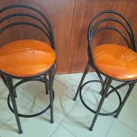 دو عدد صندلی فلزی
