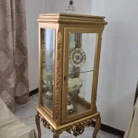 بوفه ویترین کنسول دکوری مینی بوفه طلایی
