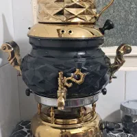 سماور مشکی .طلایی