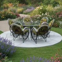 مبلمان باغی فرفوژه فلزی 6 نفره