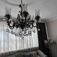 لوستر کنارسالنی دیوارکوب ساعت برنز اصل|لوستر و چراغ آویز|تهران, سوهانک|دیوار