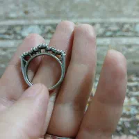 انگشتر وگوشواره ی نقره ی زیبا