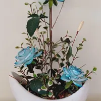 گل مصنوعی رز آبی|گل مصنوعی|مبارکه, |دیوار
