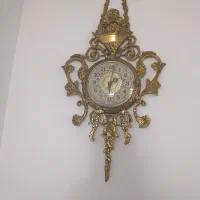 لوستر برنز اصل باساعت|لوستر و چراغ آویز|کنگاور, |دیوار