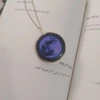گردنبند رزینی طرح ماه