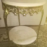 میز تلفن برنجی سنگین