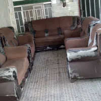 مبل راحتی بابهترین چوب و مخمل و ابر درجه1|مبلمان خانگی و میز عسلی|کلاله, |دیوار