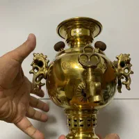 سماور زغالی برنجی سیسمونی ورق ضخیم