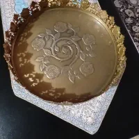 سینی آینه ای وشیرینی خوریباهم۷۰۰ درحدنو|ظروف سرو و پذیرایی|بوئین زهرا, |دیوار