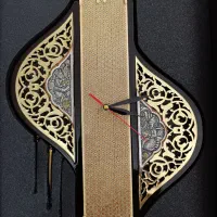 ساعت دیواری صنایع دستی(مینا و خاتم کاری و قلم زنی)
