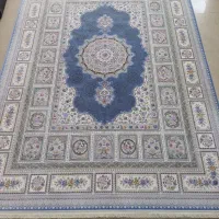 فرش کلاسیک خشتی ۱۵۰۰ شانه نقرهکوب ۹متری یک تخته