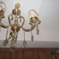 لوستر سه شاخه طلایی