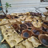 چوبی دست ساز آجیل خوری میوه خوری|صنایع دستی و سایر لوازم تزئینی|بم, |دیوار