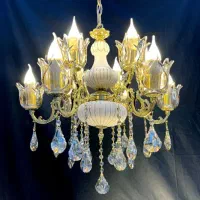 لوستراسکایت نور سرامیک برنج۹+۱روشنایی sh0909