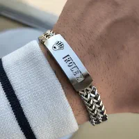 دستبند بافت مردانه رولکس استیل 5706504164|بدلیجات|تبریز, |دیوار