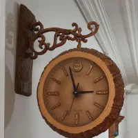 ساعت دوطرفه طرح چوب