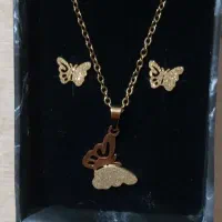 ست نیم ست گردنبند و گوشواره رنگ ثابت