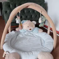 تشک بازی نوزاد تدی رنگ آبی