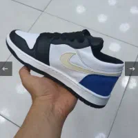 کفش کتانی اسپرت مردانه مدل نایک سفید مشکی آبی