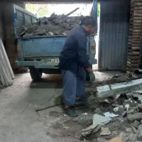 حمل نخاله وپخش مصالح ساختمانی با نیسان کمپرسی