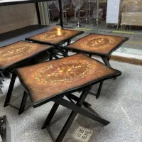 میزجلومبلی و عسلی چوب فلز پخش کد۹۹