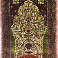 ذرع و نیم دورو تمام ابریشم طبیعی|فرش|بجنورد, |دیوار