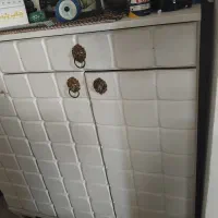 جا کفشی و میز تلویزیون سفید ست