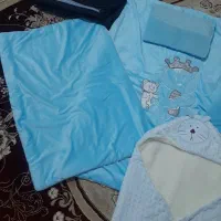 رختخواب وقنداق فرنگی بچه همراه باساک لوازم نو|کفش و لباس بچه|رودهن, |دیوار